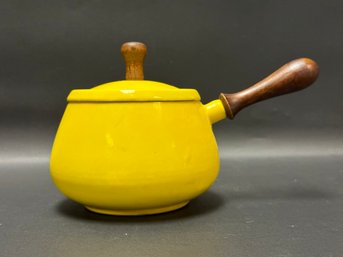 Another Vintage MCM Yellow Enamel Saucepan