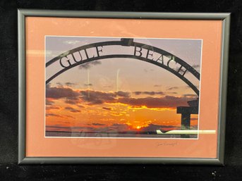 'Gulf Beach' Framed Photo - Artist Signed