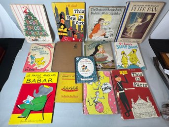 A LOT OF 13 VINTAGE AND ANTIQUE CHILDREN'S BOOKS