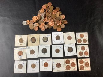 Penny Collection - Mystery Bag Of Pennies And 4 Sets Of PDS Pennies
