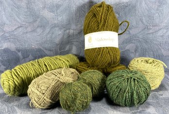 Yarn - Greens,  Alafosslopi ( Wool, Wool Blend, Or Other Yarns)