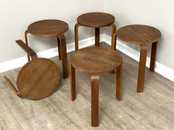 Weekend Project: A Set Of Five Modern Stools/Side Tables, Stackable