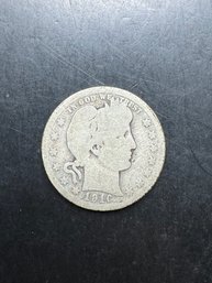 1916-D Barber Silver Quarter