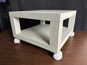 White Lack Side Table On Casters