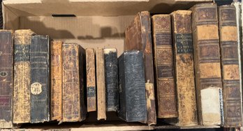 A BOX OF ANTIQUE JUDAICA AND GERMAN BOOKS