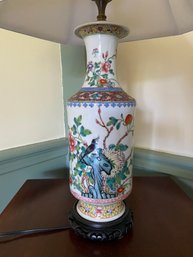 Chinese Rose Porcelain Vase Table Lamp