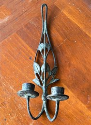 An Art Nouveau Metal Candle Sconce