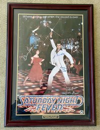 A Vintage Autographed Saturday Night Fever Poster - Travolta, Pescow, Badham & Gorney