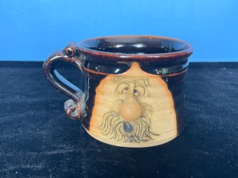 Vintage 1976 Peter Petrie Ugly Face  Anthropomorphic Pottery Coffee Mug