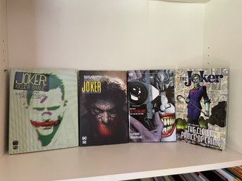 DC 's The JOCKER . 4 Hard Cover Books. (b71)