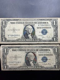 2 $1 Silver Certificates 1935-G, 1935-D