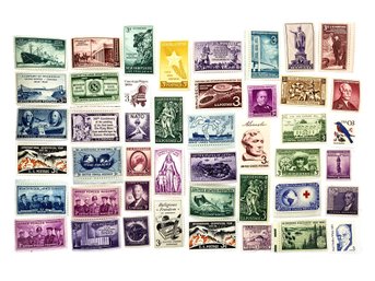 Three-Cent Stamp Collection (Forty-Five (45) Stamps In Total)