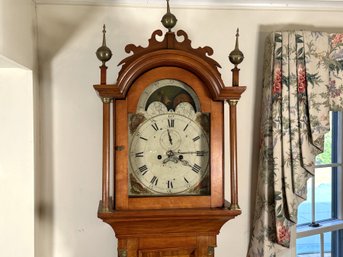 A Magnificent Antique Tall Case Grandfather Clock By James Cole, Circa 1815