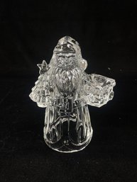 Glass Santa Candle Holder