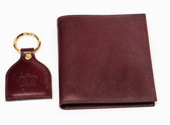 Swank Burgundy Bifold Wallet And Matching Key Ring - From A Salesman's Display Case - Lot 3