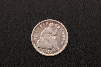 1857 Silver Half Dime Coin