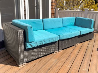 A Fabulous Modern Resin Outdoor Sofa, Possibly West Elm