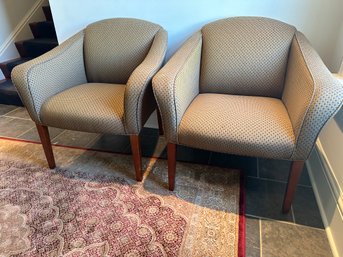 Pair Of Beige Waiting Room Chairs