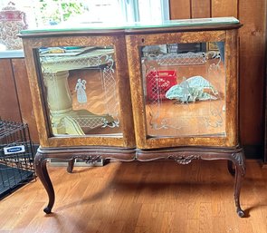 Beautiful Antique Mirror Cabinet - On Both The Exterior & The Interior