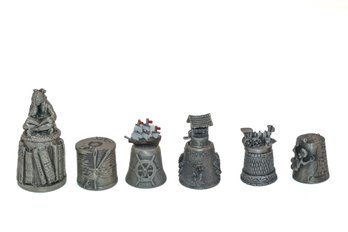 Mix Lot Of Pewter Thimbles