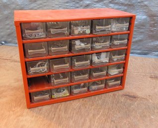 Smaller Metal Parts Cabinet Full Of Fasteners