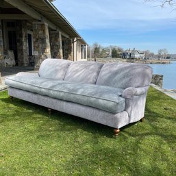 A 92' O'Henry House Ltd - Custom - Windsor Style Sofa -  Rolled Arm - Velour - Loc B