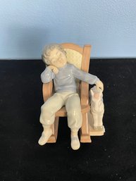 Vintage Lladro Porcelain Figurine, All Tuckered Out