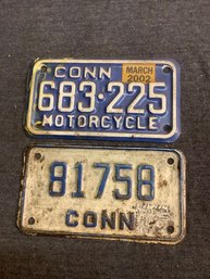 Connecticut Motorcycle License Plates Lot