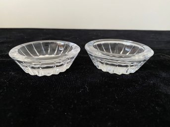 2 Piece Crystal Glass Ashtray