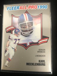 1990 Fleer Football All Pro Insert Card #15 Karl MECKLENBURG