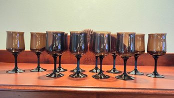 Collection Of 12 Lenox Espresso Brown Water Goblets