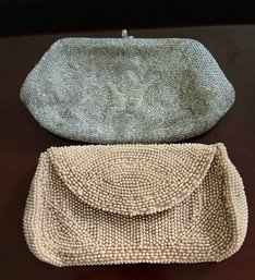 2 Vintage Beaded Clutch Bags