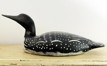 A Vintage Carved Wood Decoy - Hand Painted