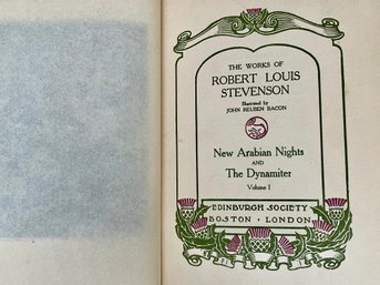 Rare Antiquarian Complete Set The Works Of Robert Louis Stevenson 10 Volumes, The Aberdeen Edition