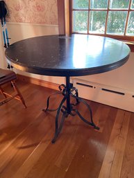 Black Round Bistro Table