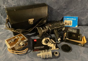Vintage Cameras, Anscomatic 8-1, Revere 8, Eastman Kodak Bantam, Elgeet Lens,  & More