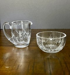 Vintage Waterford Crystal Cream & Sugar, 2 PCS.