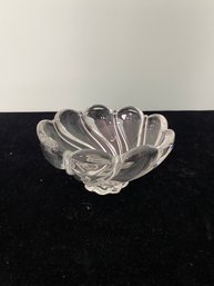 Vintage Mikasa Clear Glass Swirl Bowl