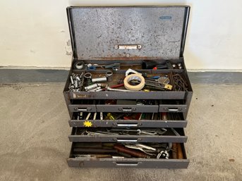 Kennedy Machinist Tool Box Loaded With Tools, Tons Of Craftsman, SK, And More