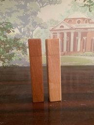Pair Of Travel Miniature Wooded Urns/ash Boxes #5