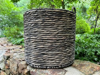 Large Grey Wicker Basket