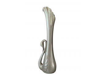 Swan Shaped Pewter Bud Vase