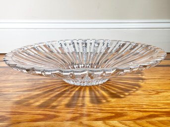 A Large Fine Modern Crystal Fruit Bowl, Possibly Tiffany (maker Polished Off Of Base)