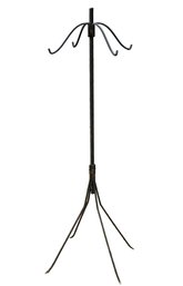 A Wrought Iron Plant Hanger, Or Bird Feeder Rack