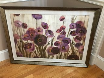 Phenomenal Framed Purple Poppy Field Print