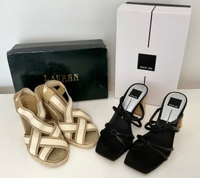 2 Pairs Ladies Dress Sandals ~ Ralph Lauren 7 & Dolce Vita 8 1/2 ~