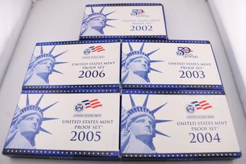 5 United States Mint Proof Coin Sets