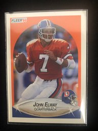 John Elway 1990 Fleer Football Card