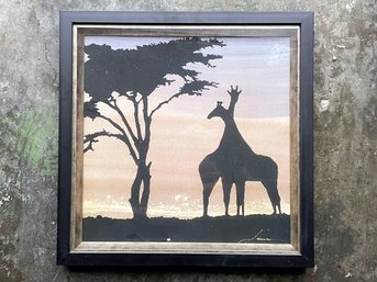 A Graphic Print By James Burghardt, Giraffe Themed