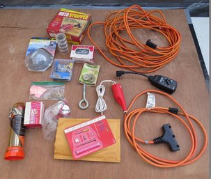 Triple Plug Orange Extension Cord, 50 Foot Orange Ext. Cord, Various Other Fasteners And Supplies